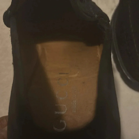 Gucci Men's Black Horsebit Suede Lug Loafers - Picture 11 of 13